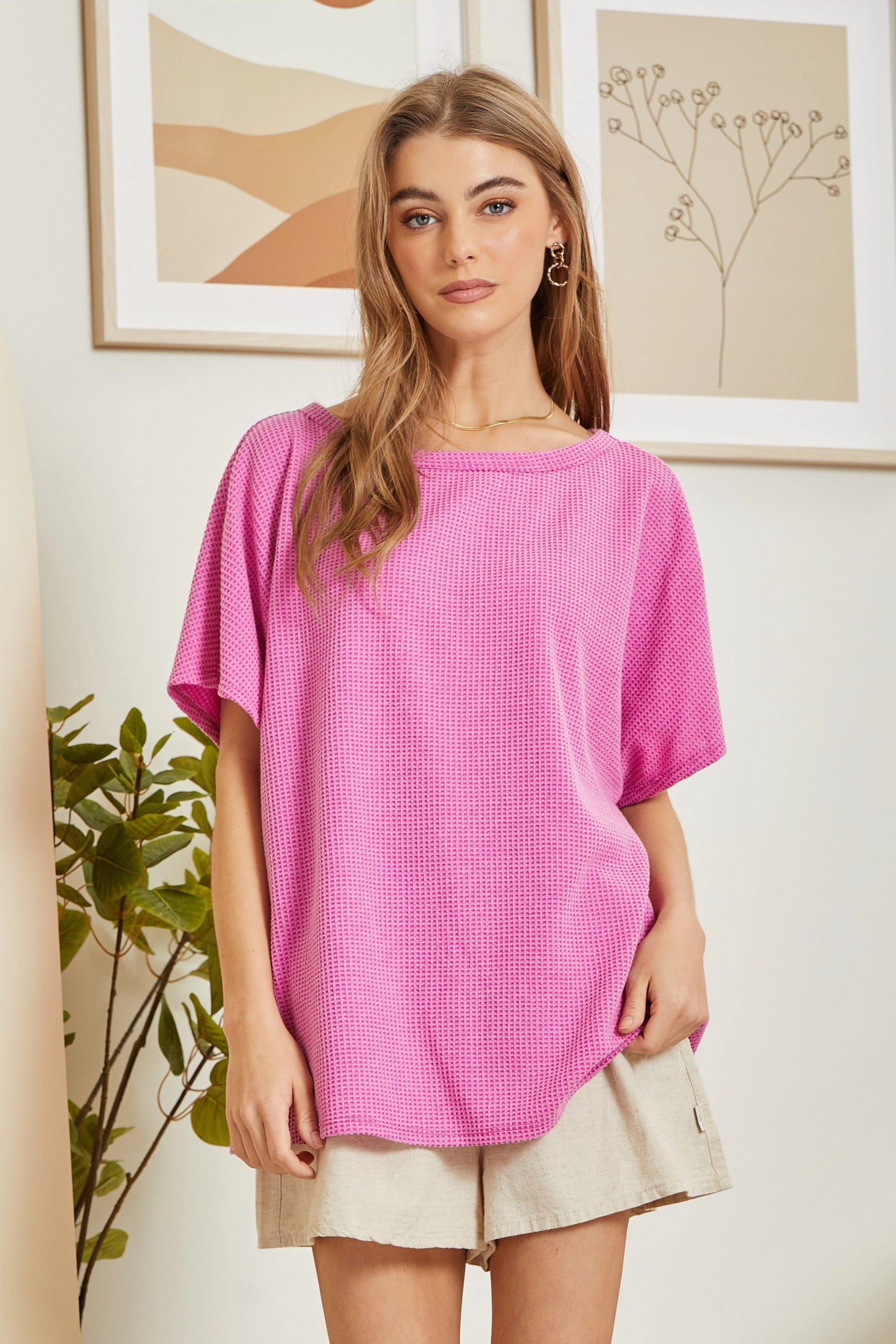 Summer Serenity Waffle Tunic Top - Final Sale