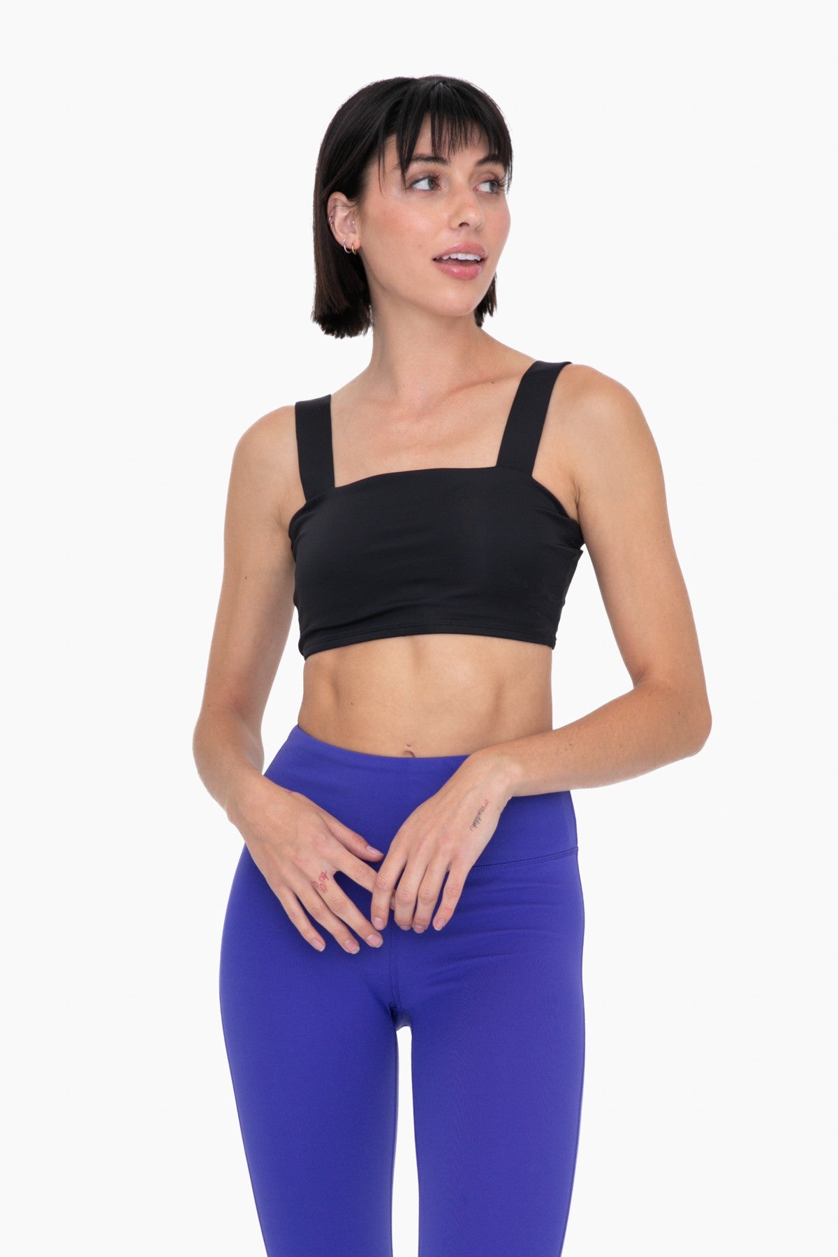 Solid Square Neck Sports Bra | Mono B - Final Sale