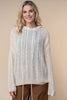 Miramar Beach Long Sleeve Cable Knit Sweater - Final Sale