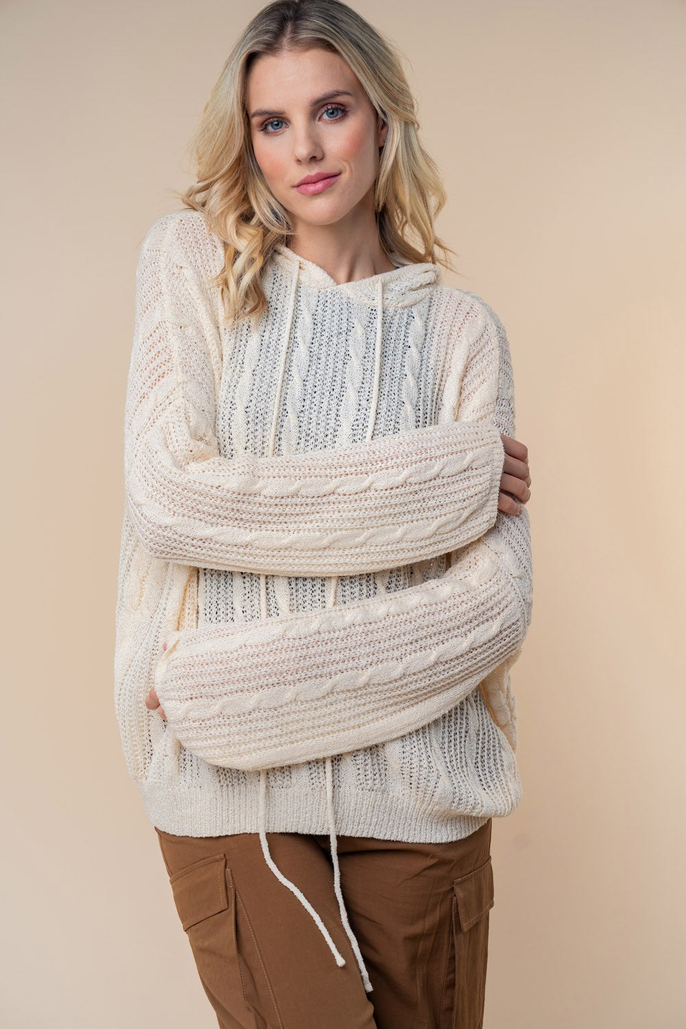 Miramar Beach Long Sleeve Cable Knit Sweater - Final Sale