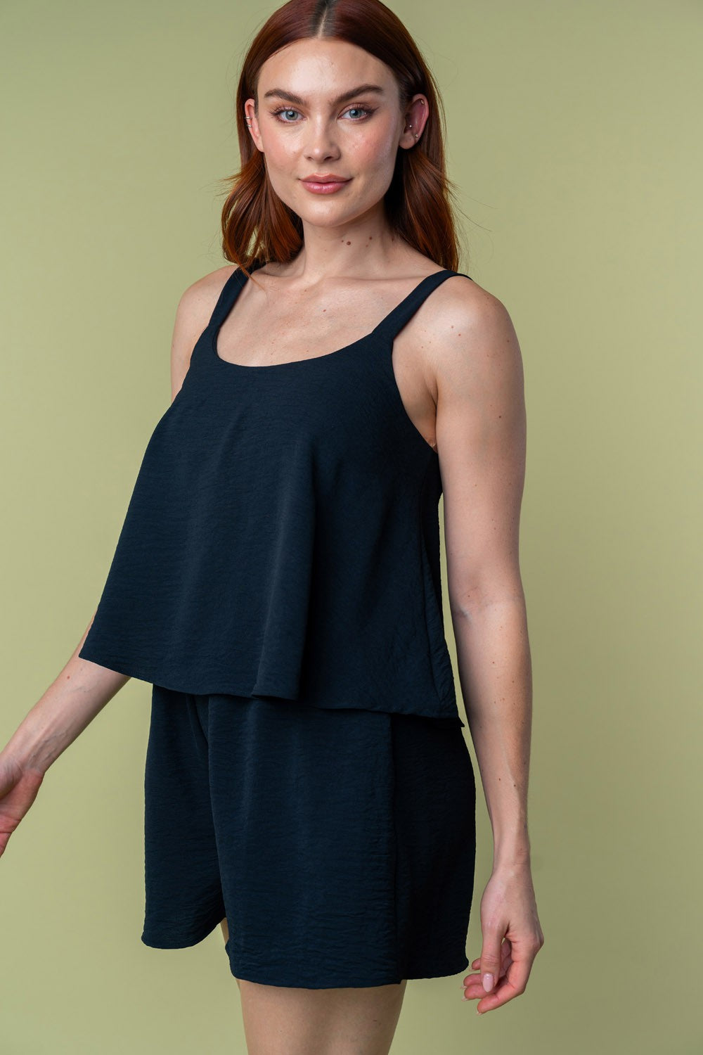 Time To Go Sleeveless Solid Knit Romper - Final Sale