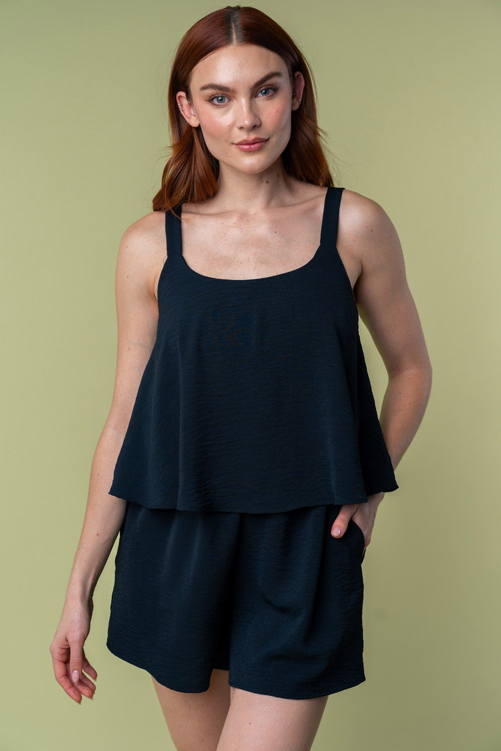 Time To Go Sleeveless Solid Knit Romper - Final Sale