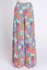 Floral Print Slit-Hem Palazzo Pants - Final Sale