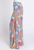 Floral Print Slit-Hem Palazzo Pants - Final Sale