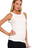 The Brittany Ribbed Scoop Neck Sleeveless Top - Final Sale