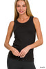 The Brittany Ribbed Scoop Neck Sleeveless Top - Final Sale