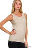 The Brittany Ribbed Scoop Neck Sleeveless Top - Final Sale