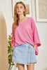 Beauty Blossoms Crochet Lightweight Sweater Top - Final Sale