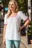 Multi Color Solid And Ditsy Floral Top | HEIMISH - Final Sale