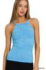 Stone Washed Ribbed Seamless Cami Top | ZENANA *DEAL
