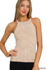 Stone Washed Ribbed Seamless Cami Top | ZENANA *DEAL