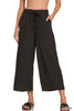 The Abby Drawstring Crop Wide Leg Pants - Final Sale