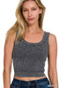 SALE : Stone Washed Ribbed Seamless Tank Top* - Final Sale