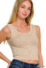 SALE : Stone Washed Ribbed Seamless Tank Top* - Final Sale