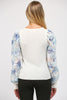 Organza Floral Sleeve Sweater | FATE