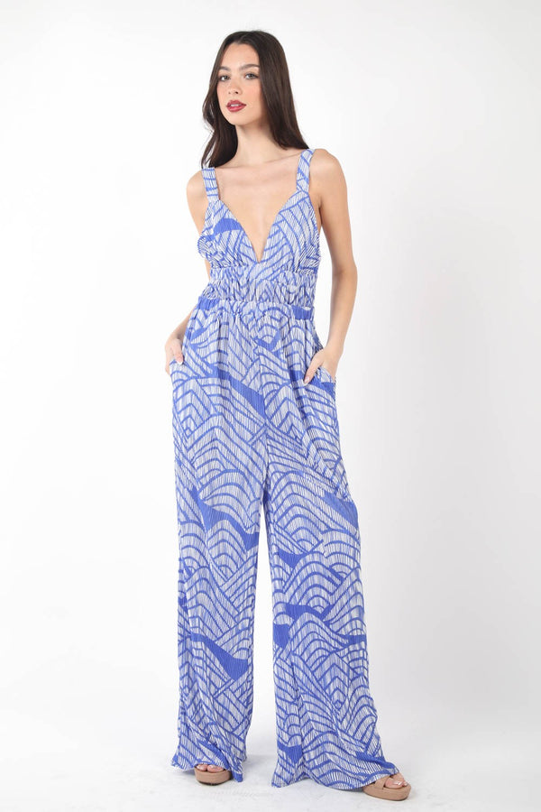 Making Waves Wide Leg Jumpsuit - Final Sale