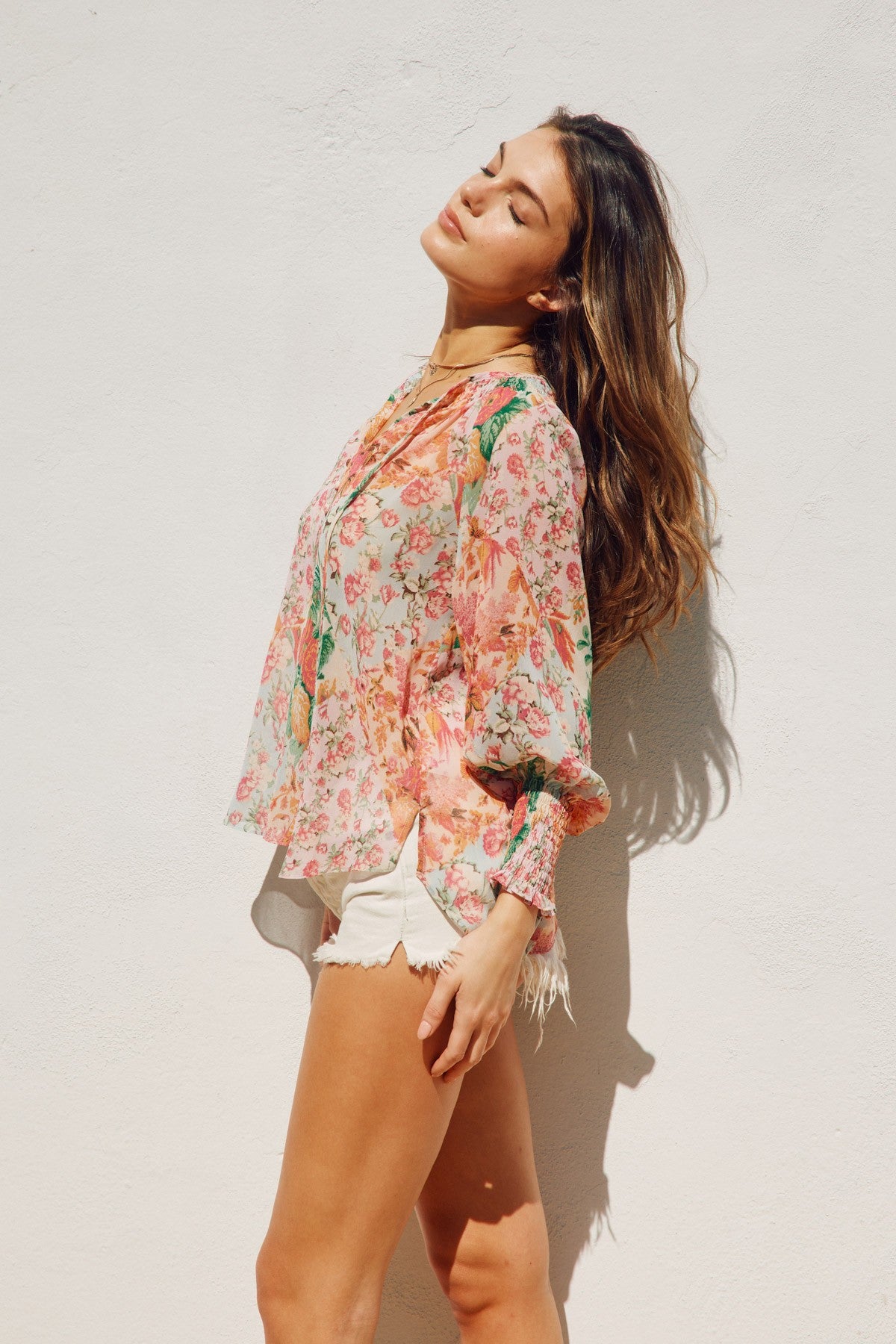 The Bloom Edit Floral Flowy Blouse