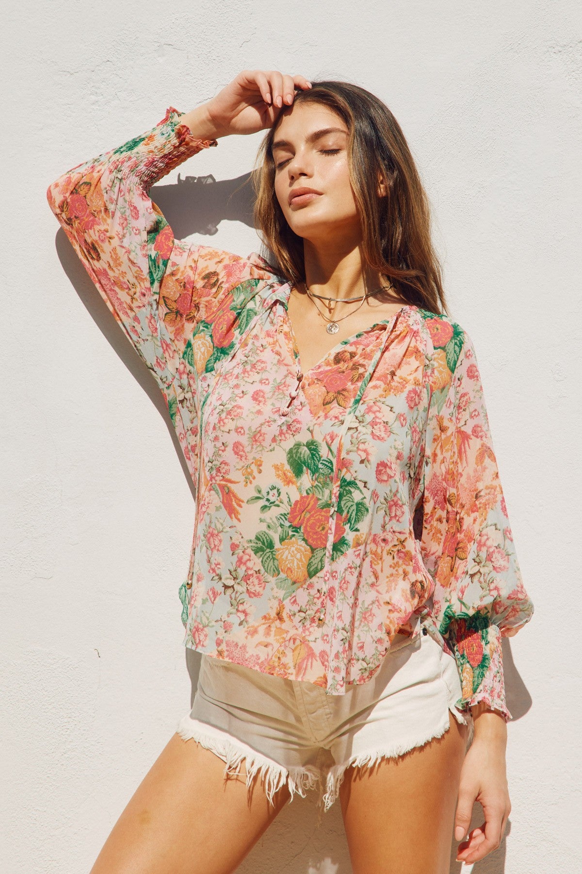 The Bloom Edit Floral Flowy Blouse