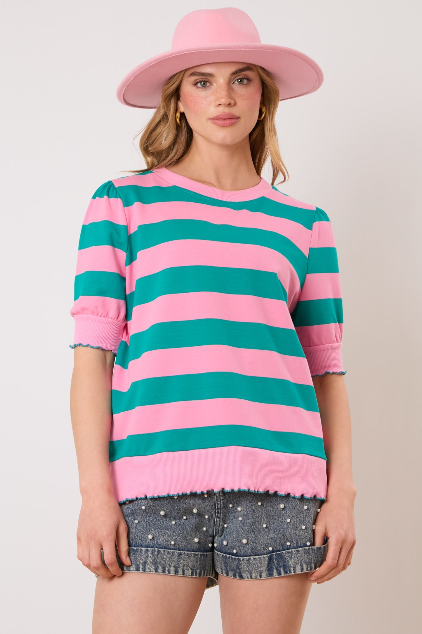 Bold Stripe Short Sleeve Top | FANTASTIC FAWN *30A JANUARY PREORDER