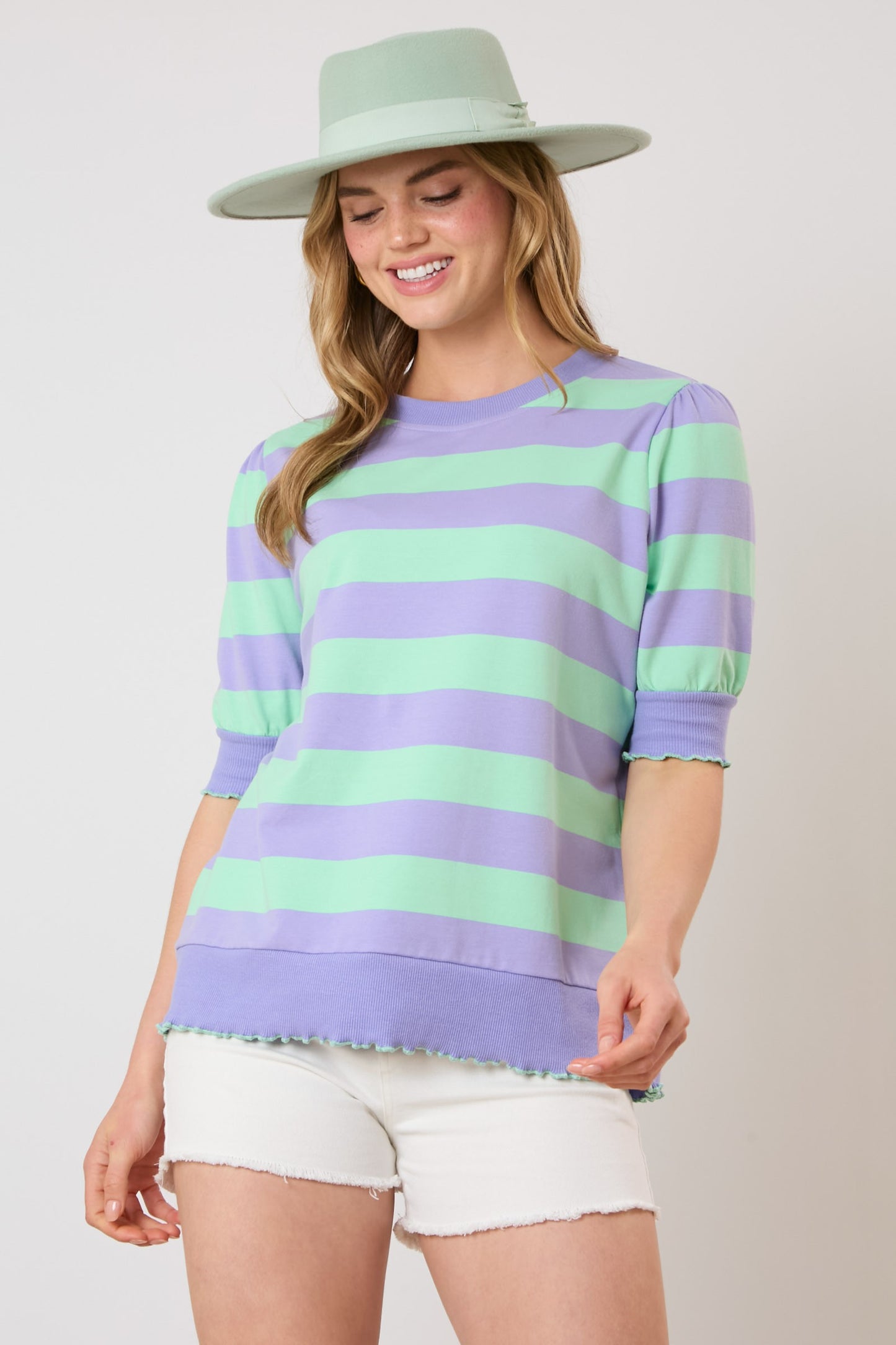 Bold Stripe Short Sleeve Top | FANTASTIC FAWN *30A JANUARY PREORDER