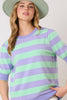 Bold Stripe Short Sleeve Top | FANTASTIC FAWN *30A JANUARY PREORDER