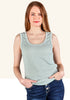 Textured Solid Tank Top - Final Sale