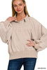 The Jennie Acid Wash Fleece Button Up Collared Pullover | ZENANA (7 COLORS) DEAL