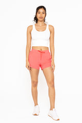 Lined Athleisure Shorts with Curved Hemline | Mono B *NEW COLORS*