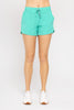 Lined Athleisure Shorts with Curved Hemline | Mono B - Final Sale