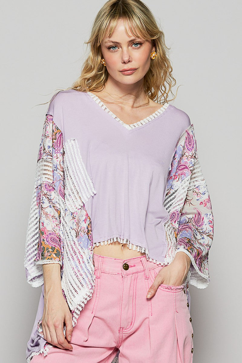 Artful Contrast Top