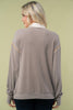 Grey Colorblock Long Sleeve Sweater Top