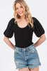 Black Bubble Short Sleeve Bodysuit