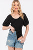 Black Bubble Short Sleeve Bodysuit