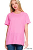 Cotton Boyfriend Round Neck Tee | ZENANA *DEAL
