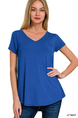 Luxe Rayon Short Sleeve V-Neck Tee