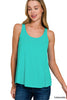 Flowy Hem Rayon Sleeveless Tank Top | ZENANA *DEAL