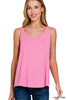 Flowy Hem Rayon Sleeveless Tank Top | ZENANA *DEAL