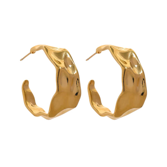 Hammered Gold Hoops *30A OCTOBER LIVE PREORDER