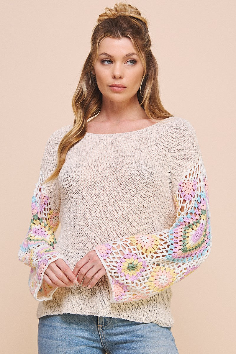 Granny Chic Crochet Sweater