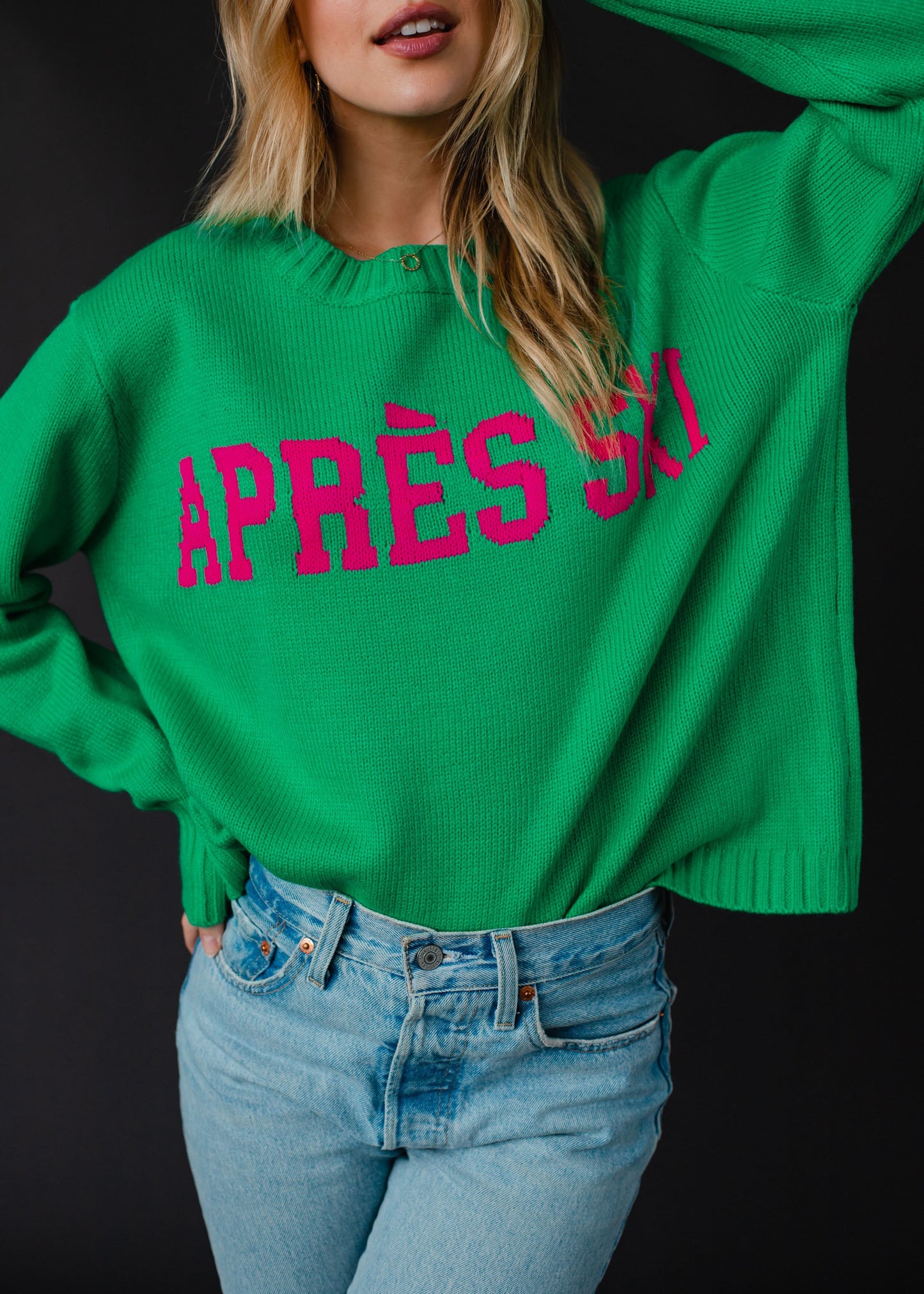 Green Apres Ski Sweater