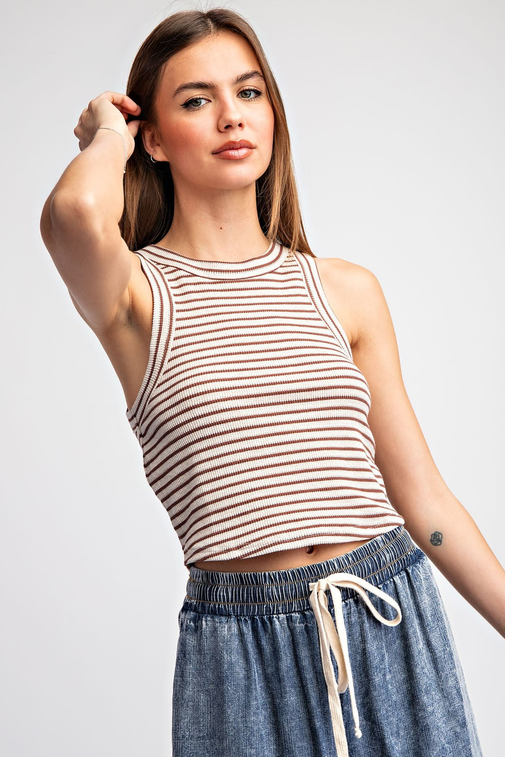 Stripe Sleeveless Tank Top