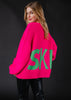 Bright Pink Ski Knit Cardigan