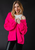 Bright Pink Ski Knit Cardigan