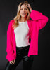 Bright Pink Ski Knit Cardigan