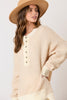 Point Knitting Loose Fit Oversized Sweater