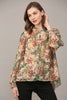 Paisley Print Chiffon Blouse Top ** PREORDER ITEM*