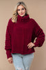 Wine Chunky Knit Sweater