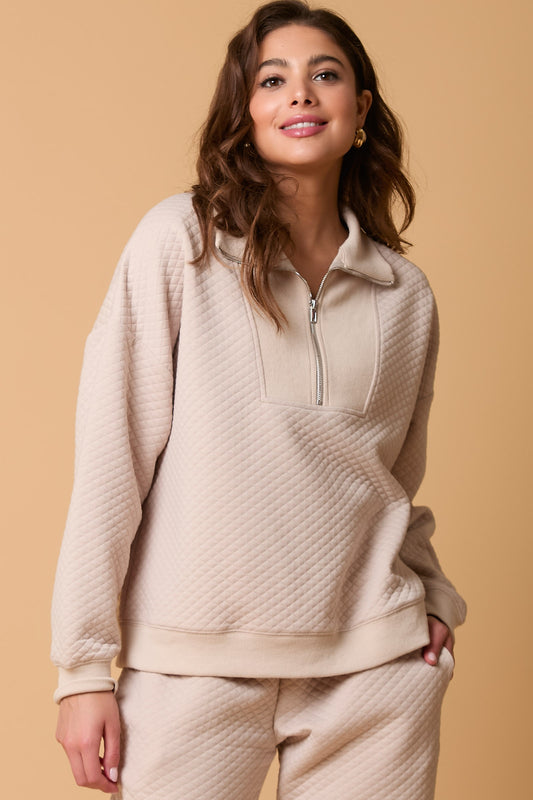 Long Sleeve Half Zip Top | FANTASTIC FAWN *NASHVILLE LIVE PREORDER