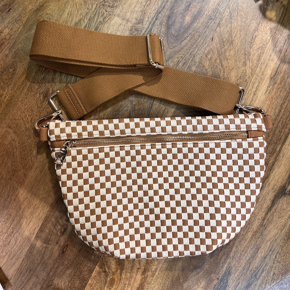 Checkered Westlyn Woven Bum Bag