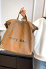 Minimalist Large Capacity Canvas Shoulder Tote Bag (3 COLORS) | ZENANA *LA LIVE PREORDER 1.1